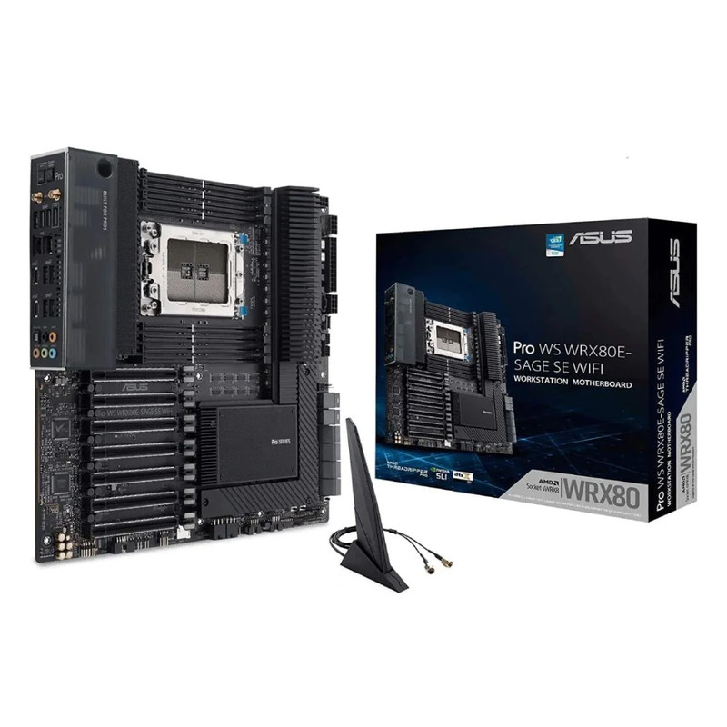 Asus Pro WS WRX80E SAGE SE WiFi - DDR4 WRX8 AMD Workstation Motherboard - اللوحة الأم